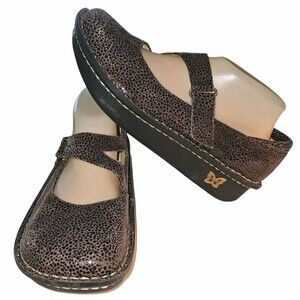 Alegria Dayna Choco Dottie Day-562 Brown Platform Wedge Mary Jane Women 9.5 / 10